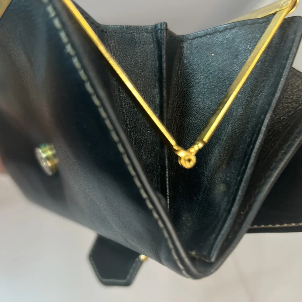 Dior Vintage kiss lock Leather Wallet